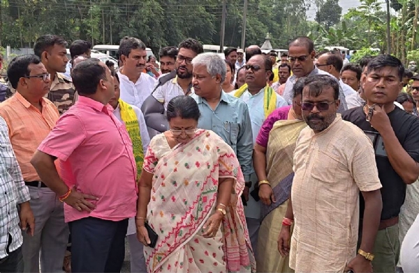पीड़ित परिवार से मिलने पहुंचे भाजपा विधायकों के प्रतिनिधिमंडल