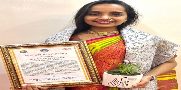 नर्सिंग सम्मेलने टीएमसी इत्यस्य वैभवी जाता राज्यस्य सर्वश्रेष्ठच्छात्रा
