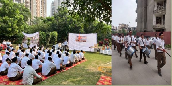 शताब्दीवर्षस्य उपलक्ष्ये ७२ स्थलेषु राष्ट्रीयस्वयंसेवकसंघेन पदसंचलनकार्यक्रमः आयोजितः