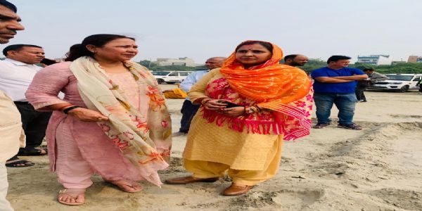 नगरनिगमस्य स्थायीसमितेः अध्यक्षेण सोनियाविहार–छठघाटं निरीक्षितम्
