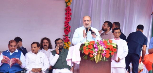 भाजपा प्रदेश अध्यक्ष भूपेन्द्र चौधरी बोलते हुए