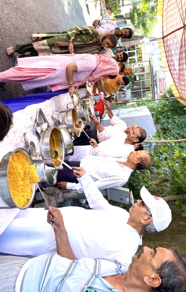 भगवान परशुराम मंदिर में हुआ भव्य भंडारा व सत्संग