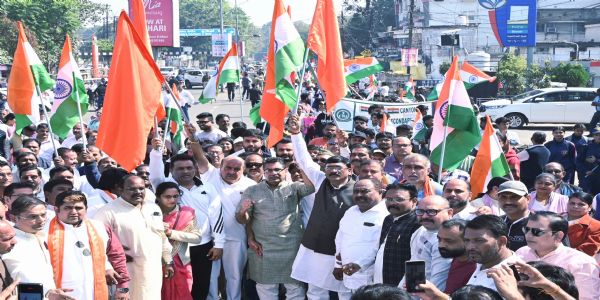 लौह पुरुष सरदार वल्लभ भाई पटेलस्य 150 तमस्य जयंती वर्षस्य अवसरे भाजपा अकरोत् यूनिटी मार्च इत्यस्य आयोजनम्