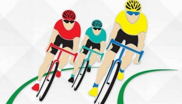 साइकलिंग की कैरिकेचर इमेज। साइकलिंग की कैरिकेचर इमेज।