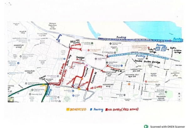 नई सरकार के शपथ ग्रहण समारोह को लेकर बदली ट्रैफिक व्यवस्था नई सरकार के शपथ ग्रहण समारोह को लेकर बदली ट्रैफिक व्यवस्था