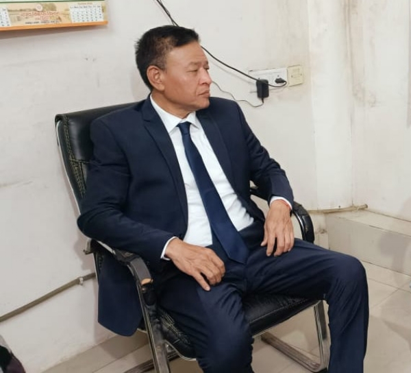 हिन्दुस्थान समाचार सेवा के कार्यालय मे तिब्बती निर्वासित सरकार के राष्ट्रपति पेम्पा त्सेरिंग