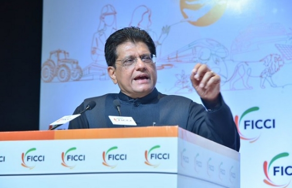 फिक्की की 98वीं सालाना आम बैठक को संबोधित करते हुए पीयूष गोयल फिक्की की 98वीं सालाना आम बैठक को संबोधित करते हुए पीयूष गोयल