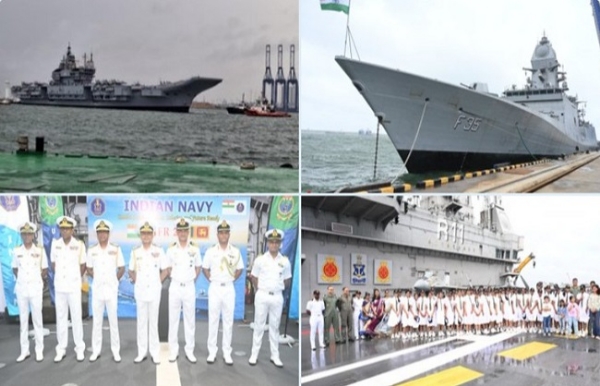 श्रीलंकाई नौसेना के अंतरराष्ट्रीय बेड़े की समीक्षा