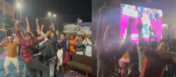 मप्र में जश्न, जमकर हुई आतिशबाजी मप्र में जश्न, जमकर हुई आतिशबाजी