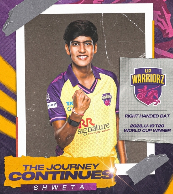 यूपी वॉरियर्स ने श्वेता सेहरावत को अनकैप्ड भारतीय श्रेणी से किया रिटेन यूपी वॉरियर्स ने श्वेता सेहरावत को अनकैप्ड भारतीय श्रेणी से किया रिटेन