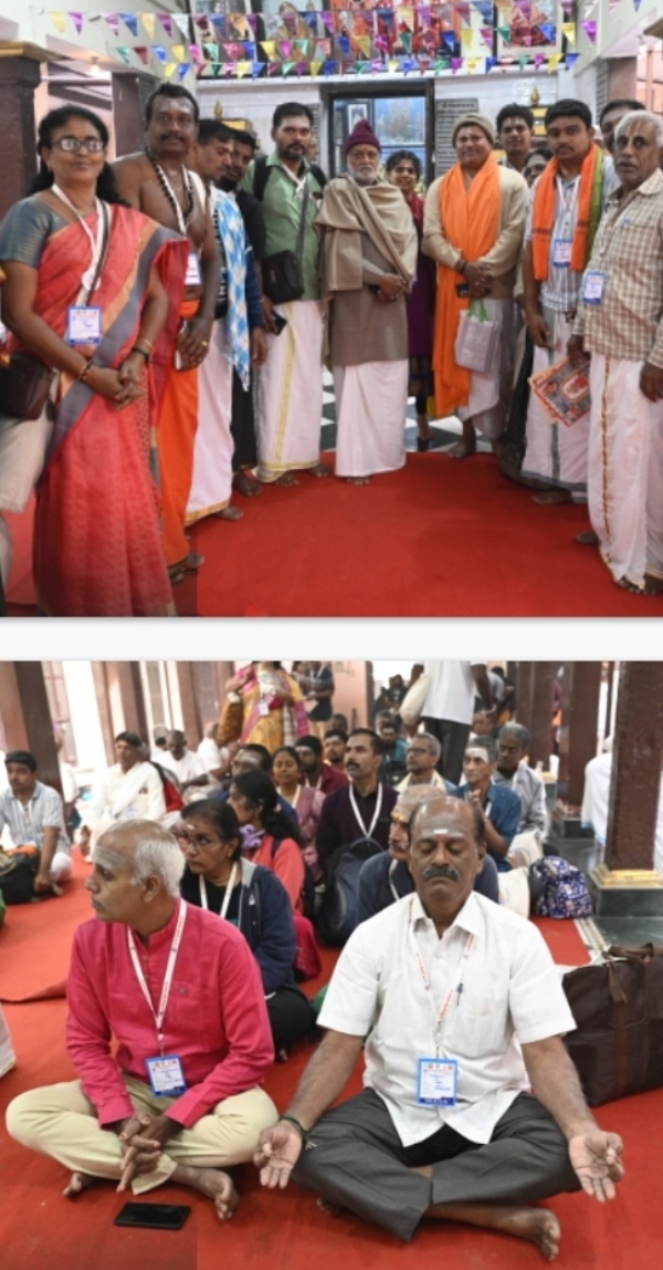 तमिल मेहमान पहुंचे हनुमान घाट के आश्रम