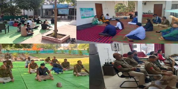 विश्व-ध्यान-दिवसे मध्यप्रदेश-पुलिस इत्यस्य ऐतिहासिकी सहभागिता
