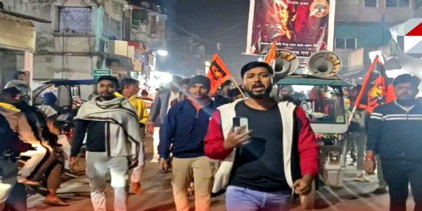 बाङ्गलादेशे दीपूचन्द्रदासस्य नृशंसहत्याविरोधे बजरङ्गदलस्य विरोधपदसञ्चलनम्