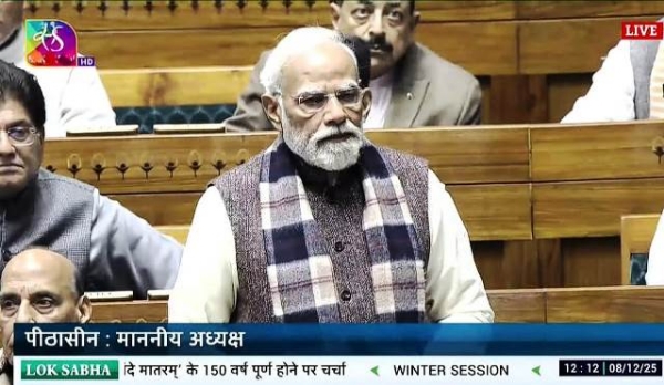 प्रधानमंत्री नरेन्द्र मोदी सोमवार को लोकसभा में बोलते हुए