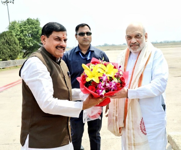 भाजपा प्रशिक्षण वर्ग  शुभारंभ के लिए केंद्रीय गृह मंत्री शाह पहुंचे मध्‍यप्रदेश
