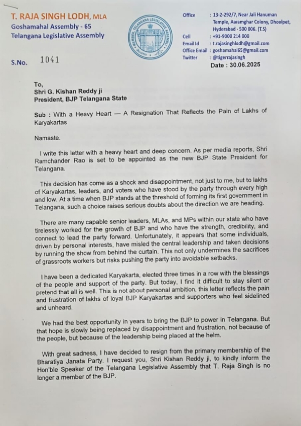 Resign letter
