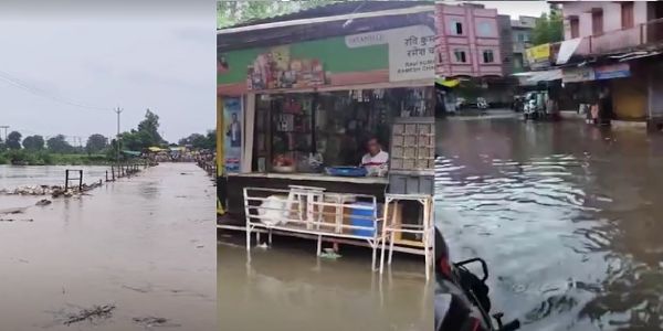 मध्यप्रदेशे मानसूनस्य प्रचण्डवृष्टिः भवति, नद्यः, नलिकाः जलाप्लावेन च प्रवाहिताः सन्ति, अद्य २३ जनपदेषु प्रचण्डवृष्टेः सजगता