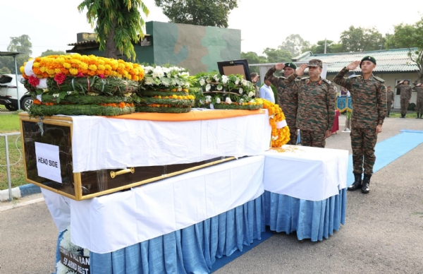 जम्मू और कश्मीर में शहीद हुए सैनिक को श्रद्धांजलि अर्पित की गई