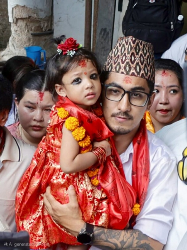 काठमांडू की नई जीवित देवी कुमारी आर्य तारा शाक्य