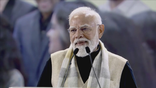 कार्यक्रम को संबोधित करते प्रधानमंत्री मोदी