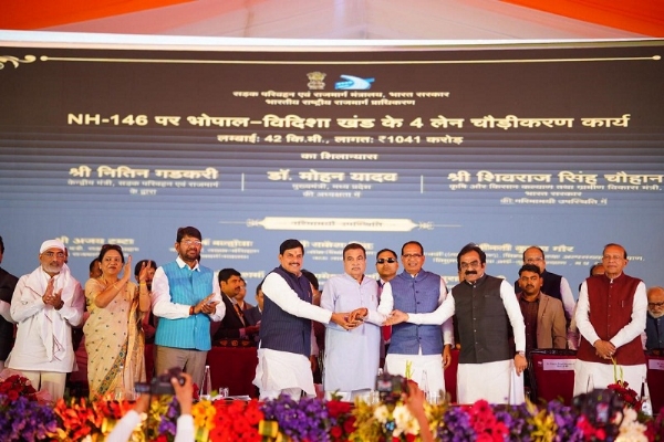 राष्ट्रीय राजमार्ग परियोजनाओं का किया शिलान्यास