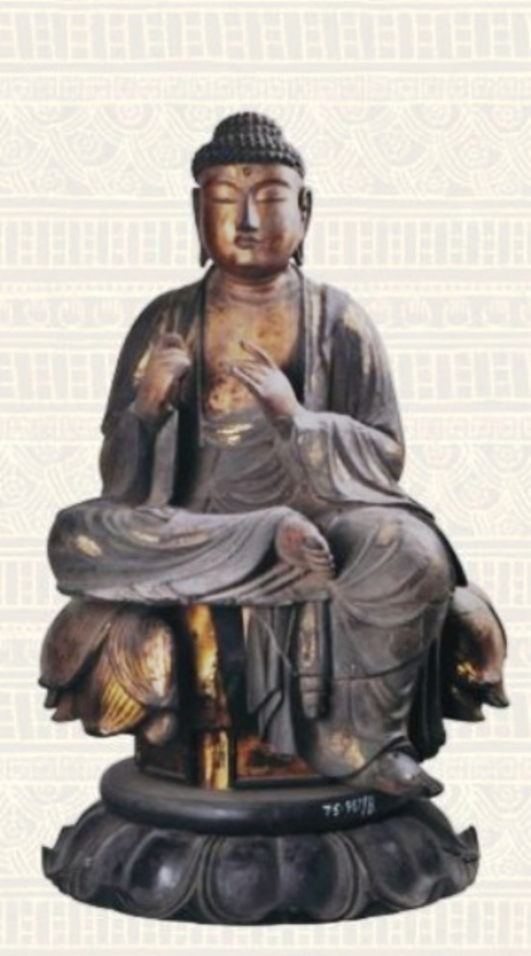 पिपरावा के पवित्र अवशेषों में से एक भगवान बुद्ध की प्रतिमा