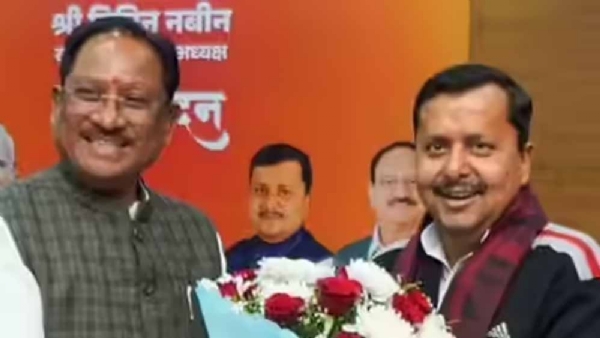 नितिन नबीन  और मुख्यमंत्री  विष्णुदेव साय फाइल फाेटाे