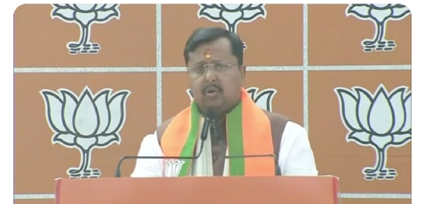 संगठन पर्व को संबोधित करते हुए  भाजपा अध्यक्ष नितिन नबीन