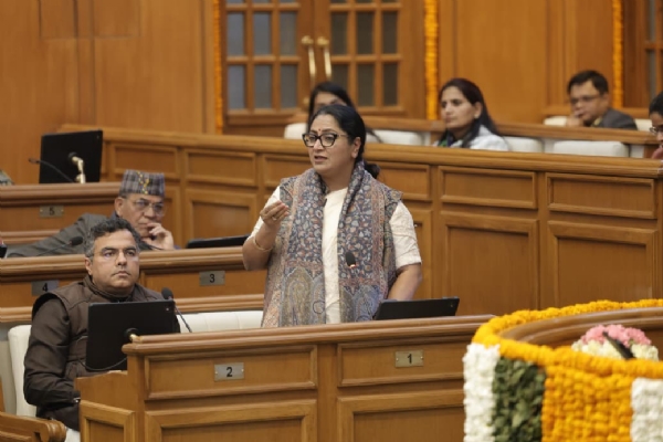 दिल्ली विधानसभा श्री गुरु तेगबहादुर जी के 350वें शहीदी वर्ष के उपलक्ष्य में आयोजित धन्यवाद प्रस्ताव पर चर्चा के दौरान मुख्यमंत्री रेखा गुप्ता दिल्ली विधानसभा श्री गुरु तेगबहादुर जी के 350वें शहीदी वर्ष के उपलक्ष्य में आयोजित धन्यवाद प्रस्ताव पर चर्चा के दौरान मुख्यमंत्री रेखा गुप्ता