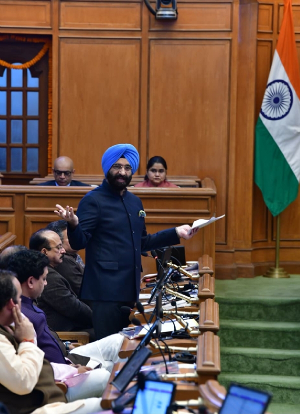 दिल्ली विधानसभा में श्री गुरु तेग बहादुर जी के 350वें शहीदी वर्ष के उपलक्ष्य में आयोजित धन्यवाद प्रस्ताव पर चर्चा के दौरान पर्यावरण मंत्री मनजिंदर सिंह सिरसा