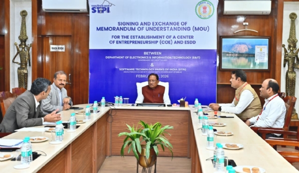 मुख्यमंत्री साय की मौजूदगी में इलेक्ट्रॉनिक्स एवं आईटी विभाग छत्तीसगढ़ और एसटीपीआई के बीच हुआ एमओयू किया गया