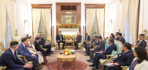 क्रोएशिया के प्रधानमंत्री आंद्रेज प्लेंकोविच से द्विपक्षीय वार्ता करते प्रधानमंत्री मोदी