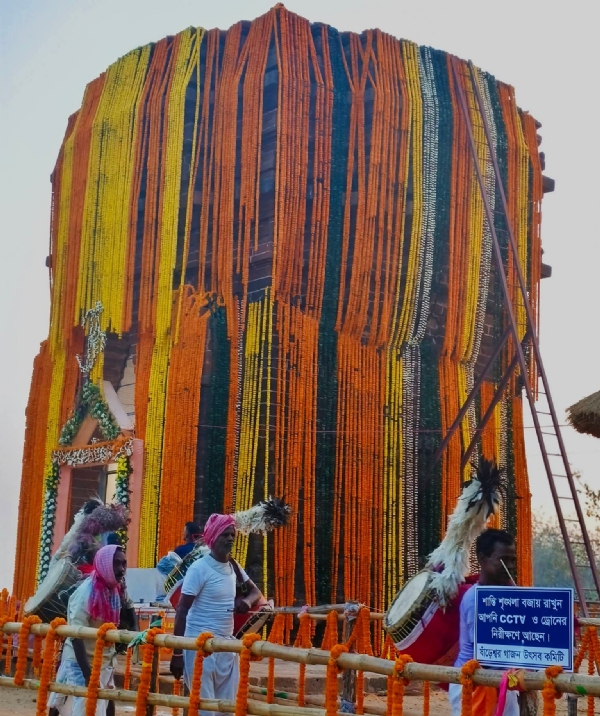 विष्णुपुर स्थित प्रसिद्ध बाबा सांडेश्वर शिव मंदिर में विशेष अनुष्ठानों की शुरुआत