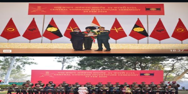 मध्य-कमान-अलंकरण-समारोहे वीरत्वस्य तथा उत्कृष्ट-सेवाया: च सम्मानं कृतम्