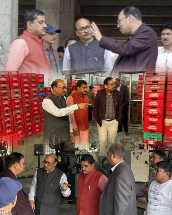 85 करोड़ की लागत से बन रहे अत्याधुनिक दुग्ध प्लांट का औचक निरीक्षण