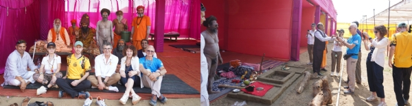 राजिम कुंभ कल्प  मेला में आए  इटली से आए विदेशी पर्यटक