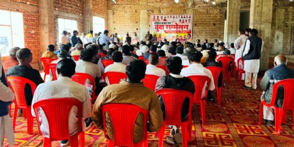 हिसारः - भाजपायुवमोर्चा केंद्रीयराजस्वे कृतं युवसम्मेलनम्