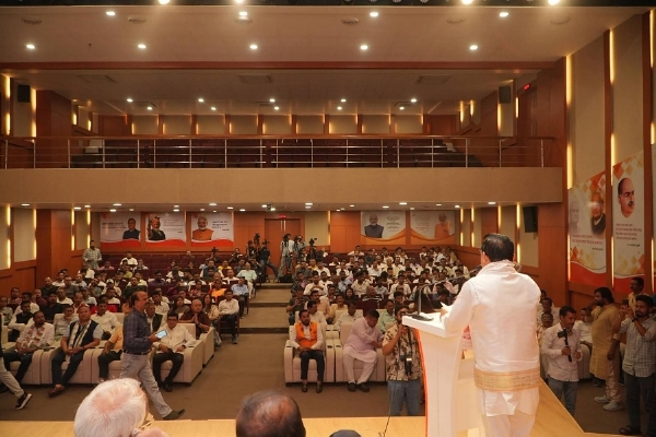 असमः अटल बिहारी वाजपेयी भवन में गुरुवार 12 मार्च, 2026 को आयोजित प्रदेश भाजपा के विशाल सदस्यता ग्रहण समारोह का दृश्य