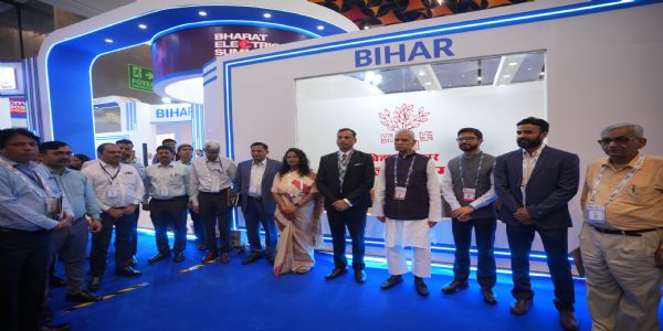 भारत-इलेक्ट्रिसिटी-सम्मिट् २०२६ मध्ये सज्जितं बिहार-प्राङ्गणम्, ऊर्जा-मन्त्री उद्घाटनं कृतवान्