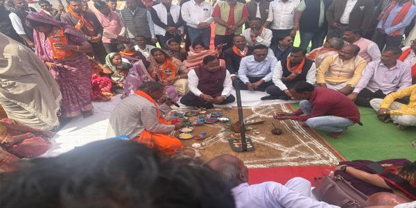 कृषिमन्त्रिणा नेतामेन धोन्धा–प्रतापपुरे कृषि–महाविद्यालयस्य भूमि–पूजनं कृतम्