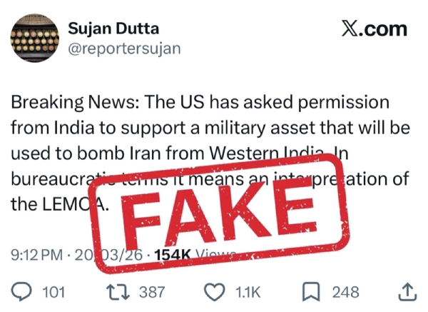 सोशल मीडिया पर वायरल एक्स पोस्ट का स्क्रीनशॉट