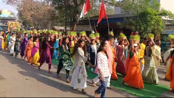 नवरात्रि जवारा पूजा शोभायात्रा