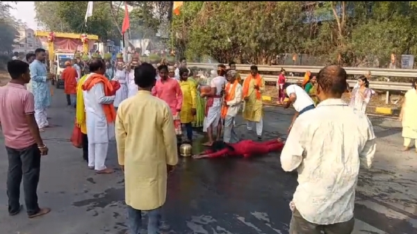 नवरात्रि जवारा पूजा शोभायात्रा