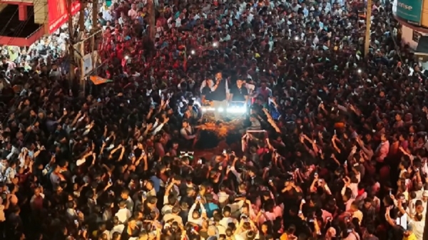 असमः मुख्यमंत्री डॉ. हिमंत बिस्व सरमा के जन आशीर्वाद यात्रा में उमड़ा लोगों का हुजूम