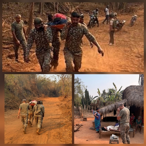 आईटीबीपी के जवानाें ने एक गर्भवती महिला काे पंहुचाया स्वास्थ्य केंद्र