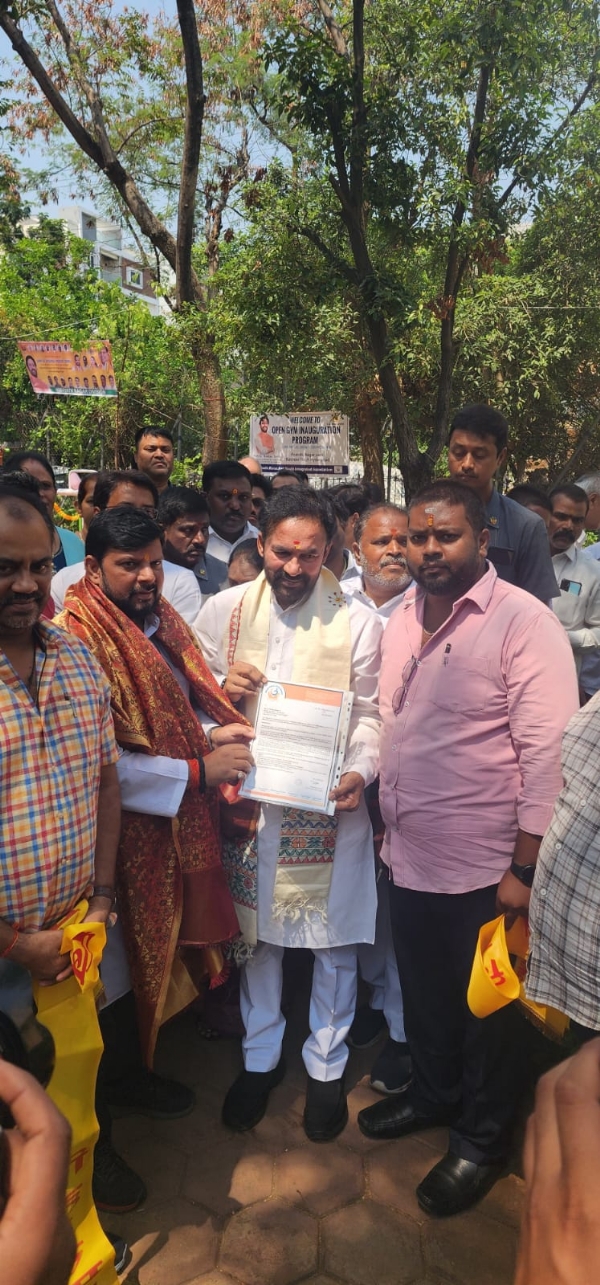 जी किशन रेडी को सौंपा गया ज्ञापन, बिहार और तेलंगाना के बीच रेल सेवा की मांग