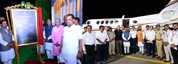 मुख्यमंत्री  साय  नाइट ऑपरेशन्स का लोकार्पण करते हुए