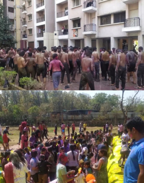 होली खेलते हुए होली खेलते हुए