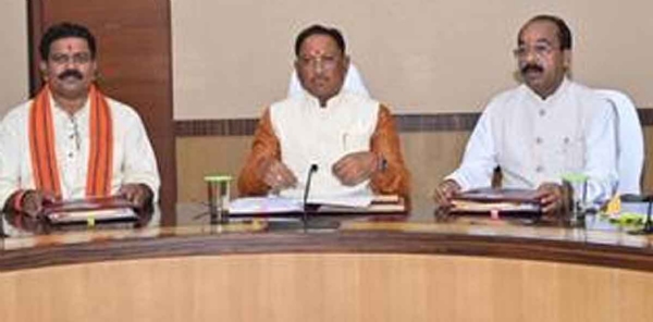 मुख्यमंत्री विष्णुदेव साय कैबिनेट  बैठक फाइल फाेटाे