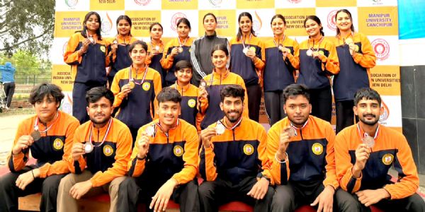 पतंजलि विश्वविद्यालयस्य क्रीडानाम् उत्कृष्टं प्रदर्शनं, थांग-टा प्रतियोगितायां जितानि 17 पदकानि